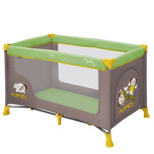 Кошара BABY NANNY 1 ниво GREEN&BEIGE PUPPIES - LORELLI